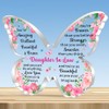 JMIMO Daughter In Law Gifts Inspirational Butterfly Shaped Acrylic Plaque