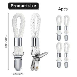 Pack of 4 Towel Clips, Hanging Towel Clips, Black Hanger for Towels, for Towel Hanger, Sewing Towel Clamp, Towels, Clothes Pegs, Towel Hanger, Without Sewing Towel Clips