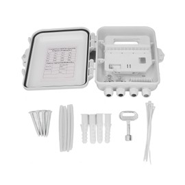 Fiber Distribution Box Waterproof 12 Core Wall Mounted Optical Fiber Termination Distribution Box