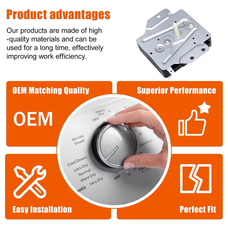 Looptek W10185982 Dryer Timer Replacement Fit for Whirlpool, Maytag, Amana,