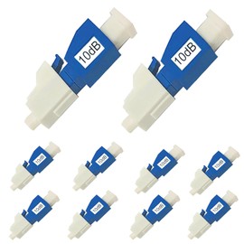 10Pcs 10dB LC-UPC Fiber Optic attenuator, Fiber Signal Attenuation Converter, LC Inserts Connector Single Mode