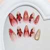 24Pcs Fall Press on Nails Short Almond Fake Nails with
