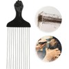 Metal Afro Hair Pick Comb Set - 2Pcs African Curling