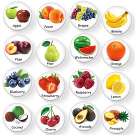 MORCART Fridge Magnets, 16PCS Food Fruit Magnets for Refrigerator Locker Whiteboard Decorative Magnetic Board Cabinets Classroom Office Cubicle School