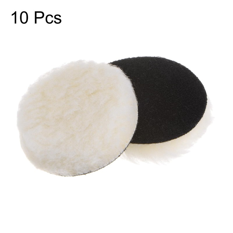 sourcing map 10pcs Wool Buffing Pads, 3 inch Polishing Pad