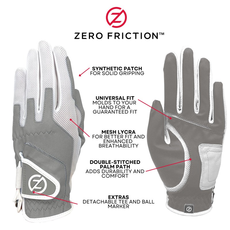 Zero Friction Women's Golf Gloves, Left Hand, One Size Golf,