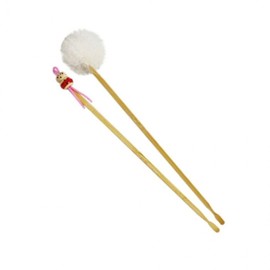 Bamboo Ear Pick 2-Pack with Fluffy Tip Ear Pick