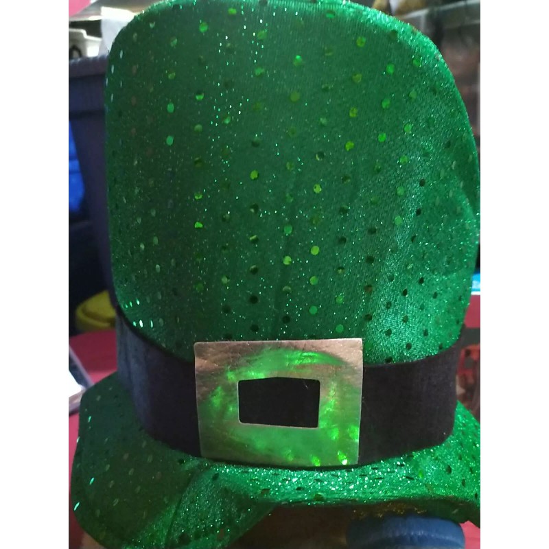 St. Patrick St Patrick's Day Costume Sequin Top Hat T21