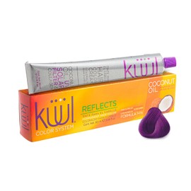 KÜÜL - Color System Reflects Tinte Permanente Color Violeta 90 ml, Aceite de Coco, Filtro UV y Colágeno, Prolonga Intensidad del Color, Aporta Hidratación, Brillo y Sedosidad, Coloración Cabello