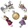 Alice in Wonderland Decor Tea Party Decorations Cardboard Cutouts 5PCS