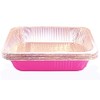 Tiger Chef Half Size Pink Disposable Aluminum Foil Steam Table Baking Pans, 12.75in x 10.38in x 2.5in Deep disposable Chafing Pans 50-Pack