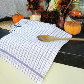 Samuel Lamont Poli Dri Tea Towels - Set of 3 100% Cotton 27.5 x 19 Inch (Lavender)