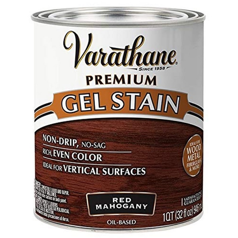 Varathane 358308 Premium Gel Stain, Quart, Red Mahogany
