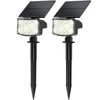 MinPea Solar Spot Lights Outdoor, [27 LED/2 Pack] Adjustable Solar