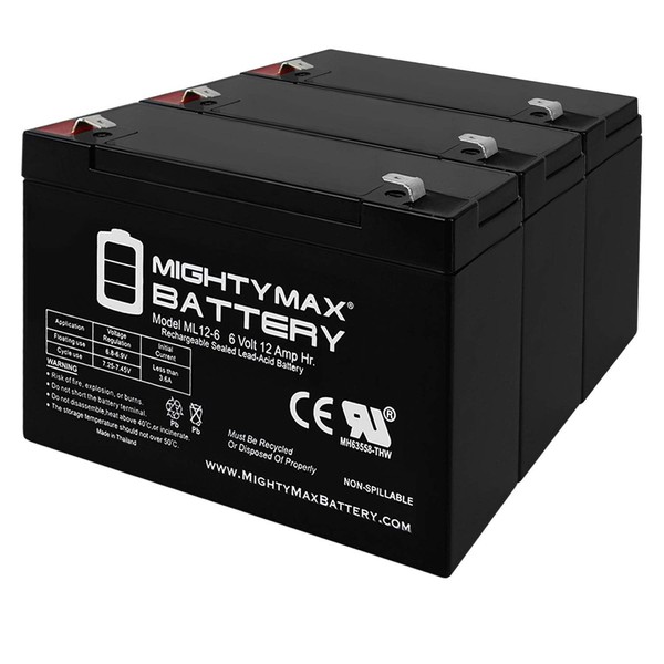 Mighty Max Battery 6V 12AH F2 Replacement Battery for Chloride