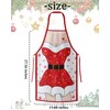 NLAND Christmas Apron Cooking Apron Chef Women Men Funny Santa