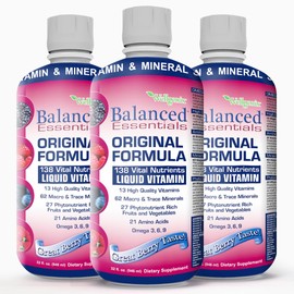 Wellgenix Wellgenix Balanced Essentials Plus New Formula - Liquid Vitamin - Complete Multivitamin Supplement - 1oz Daily - Immune Boosting & Overall Health - Adults, Kids, Toddlers - Berry Flavor 32oz (3)