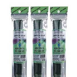Aroma Fusion 11" Hand Dipped Premium Incense 3-Pack (15-Sticks Per Pack) - Choose Your Scent (Clean Home)