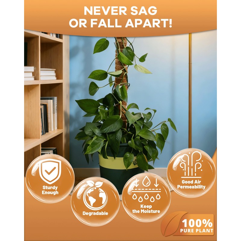 Coco Liners for Planters - Thick Coconut Fiber, Pre-Drained Planter