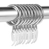 tonyg-p 20 Pack Metal Curtain Rings with Plastic Curtain Hooks,