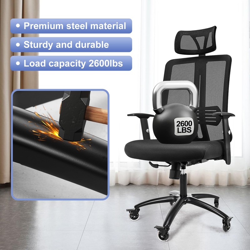 Frassie 28 Inch Heavy Duty Office Gaming Chair Metal Base