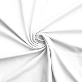 White Nylon Spandex Fabric, 60" Wide 80% Nylon 20% Spandex Fabric by the Yard, 4-Way Stretch for Swimwear, Yoga, Dance, Activewear - 1 Yard