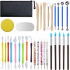 Langqun 31pcs Clay Tools,Pottery Tools Kit,Air Dry Clay Tools,Polymer Clay