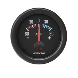 Simoni Racing AM/B Electrical Amperometer Gauge, Black Background