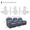 Easy-Going Recliner Sofa Cover with Console, Reversible Couch Cover for