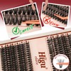 Higu clace Wimpern-Extensions 480pcs Einzel Wimpern, 4 Stills Lash Clusters