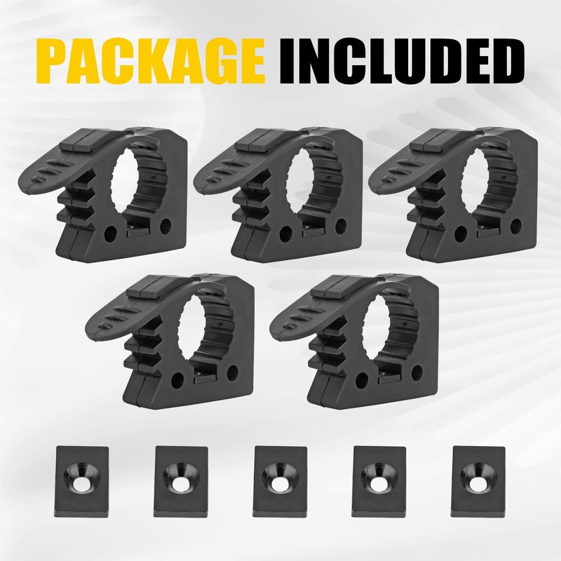 GLOBLED Quick Release Rubber Clamp Mount Fits 1-1/7'' to 1-3/7''