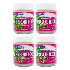 Pack 4 Pomadas De Gingobiloba Frasco De 40g Hierbas