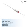 MECCANIXITY 10 Pcs Metal Temperature Thermal Fuse RY216 216 °C