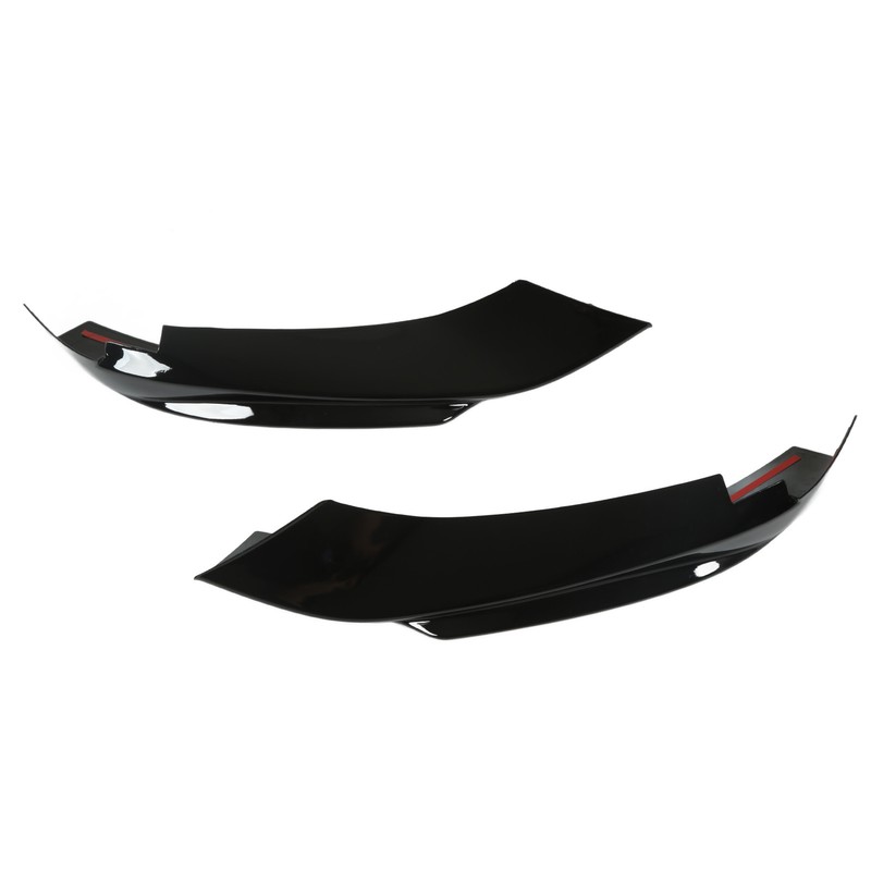2 Pcs Front Bumper Diffuser Glossy Black Left Right Lip
