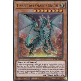 TCG BACH-DE003 - Timaeus the United Dragon - Ultra Rare - German - 1st Edition - in Set with Ultrapro Toploader - Yugioh