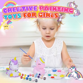 Kids Toys Ages 4-12,Topunny Painting Night Light for kids - Unicorn Toys for Girls Arts and Crafts for Kids Ages 8-12 Christmas Birthday Gifts for 4 5 6 7 8-12 Year Old Girls