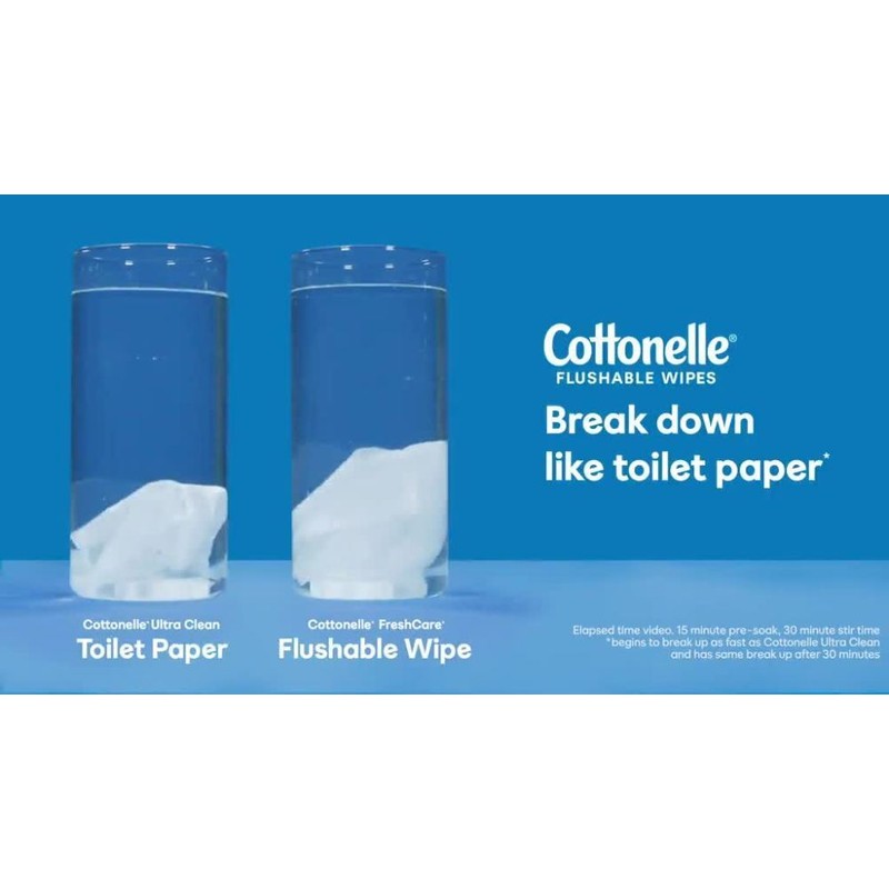 Cottonelle UltraFresh XL Flushable Wipes, 1 Flip-Top Pack, 60 Wipes