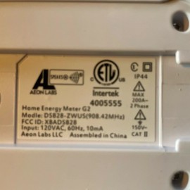 Aeotec Aeon Labs home Energy Meter 2nd Edition Zwave enabled  DSB28-ZWUS