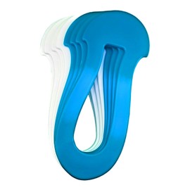 FootieTree No Show Socks Organizer. (Pk of 8, White/Blue)