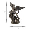 Veronese Design 10-Inch Tall Bronze Finished Saint Michael Triumphing Over