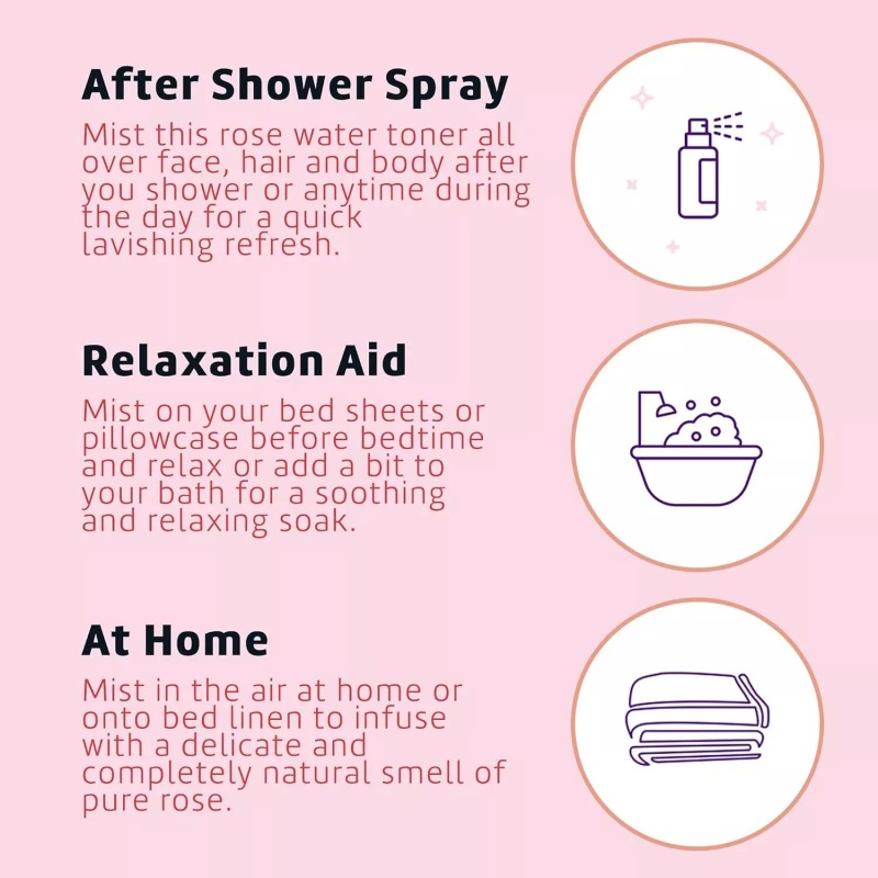 Rose Water Agua De Rosas Con Glicerina Organica Natural Cologne