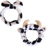 Plush Headbands Cow Shaped Spa Hair bands Soft Bath Makeup