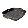 Highkind Pre-Seasoned Cast Iron Grill Pan (10.5 Inches) Square Grill