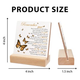 Xendelow Wood Decorative Signage - Heart Shaped Condolence Gift, 4x4 inches, Wooden Stand, Memorial Signage for Home Table Decorations