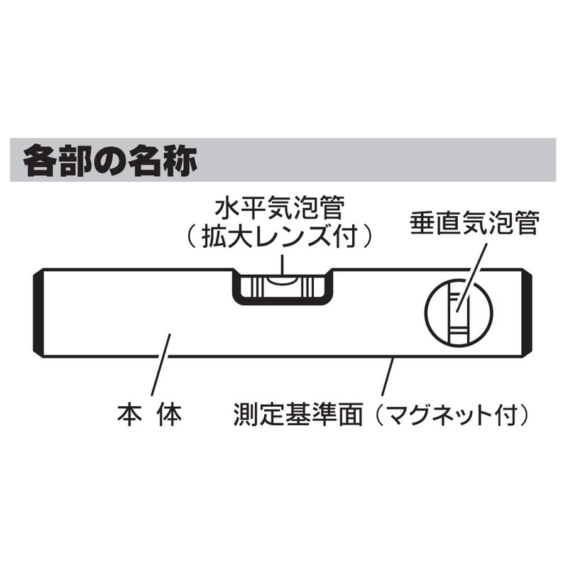 Niigataseiki SK ALM-230 Aluminum Level with Magnet, 9.1 inches (230