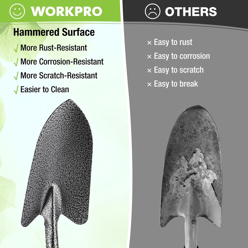 WORKPRO 6-Piece Garden Tool Set, Heavy Duty Gardening Hand Tools