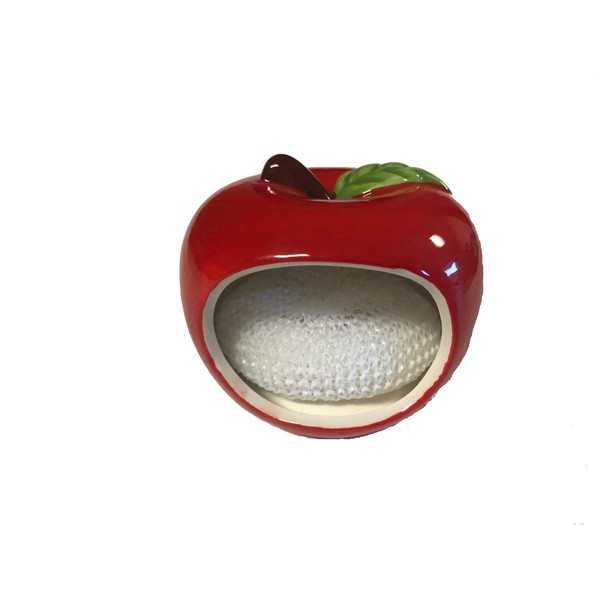 Ceramic Sponge/Scrubbie Holder (Apple)