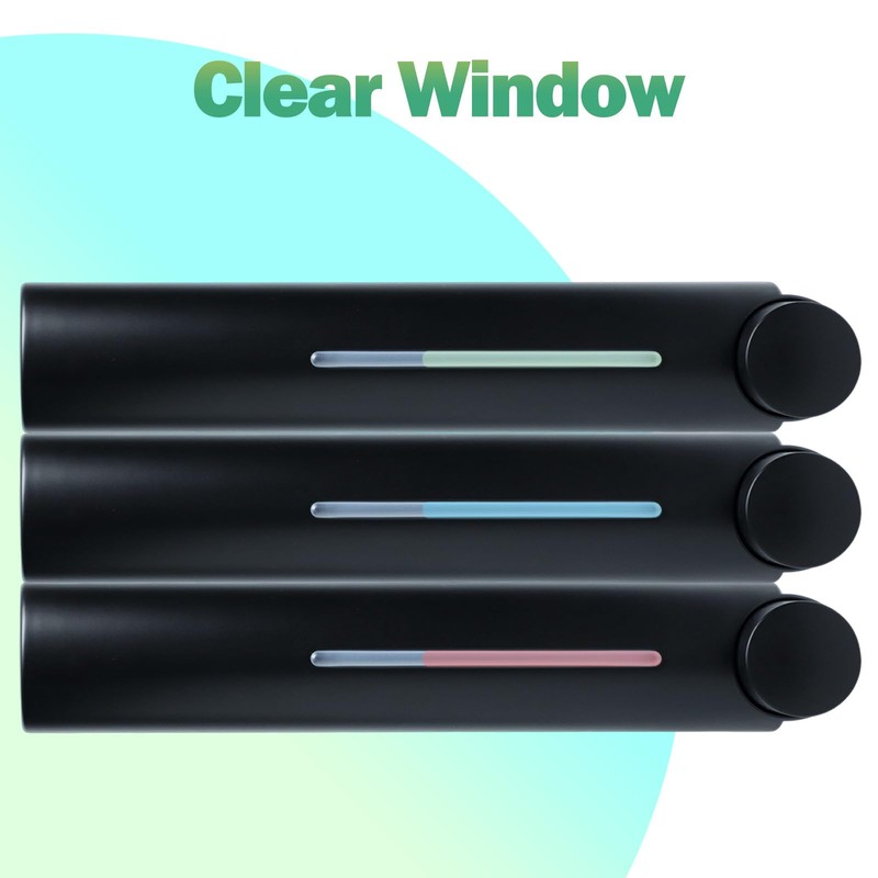 Shampoo Conditioner Dispenser - 3 Chamber 420ml x 3 Shower