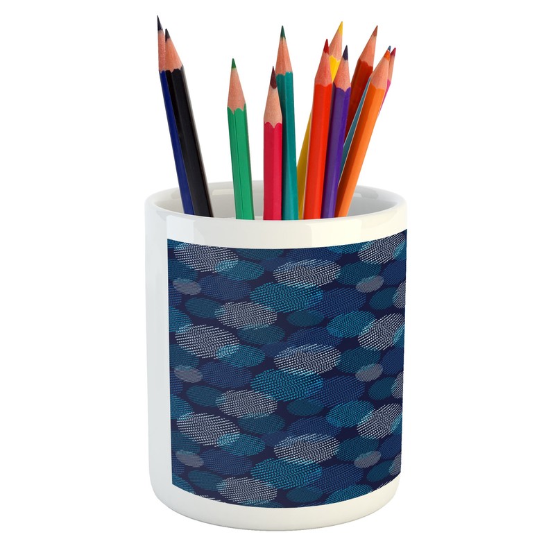 Ambesonne Abstract Pencil Pen Holder, Modern Digital Featured Polka Dots