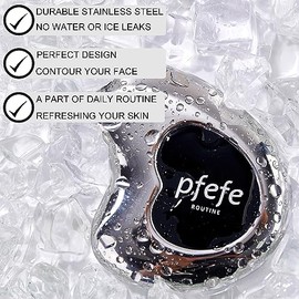 pfefe- Gua Sha criogénico de acero inoxidable - Herramientas de belleza facial Gua Sha - Gua Sha de metal para el cuidado de la piel para el cuerpo SPA Fa